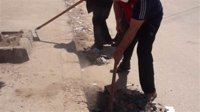 تجميل ونظافة شارع الثورة بالقنطرة شرق الإسماعيلية 