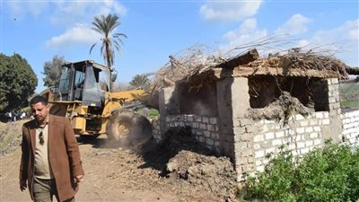 إزالة 1413 حالة تعدٍ على أملاك الدولة بالمنيا