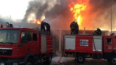 الحماية المدنية تسيطر على حريق خط الغاز بالأميرية