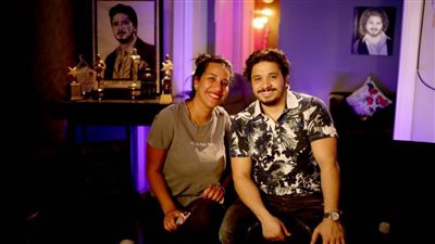 مصطفى حجاج  يحتفل بشم النسيم من منزله على 