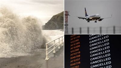 إلغاء 170 رحلة طيران وانتشال جثتين وإنقاذ شخصين من براثن 