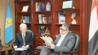 العناني يستقبل سفير اليابان