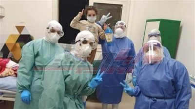  أول أيام رمضان في مستشفى عزل ملوي.. فوانيس لأطفال الحجر ورسائل تهنئة وتوعية.. (صور)