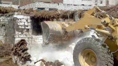 إزاله 790 حالة تعدٍ بالبناء على الأراضي الزراعية وأملاك الدولة بالمنيا