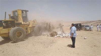 إزالة 60 حالة تعد بالبناء بمراكز محافظة المنيا