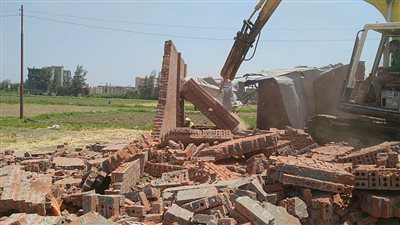 إزالة 21 حالة تعدٍ على الأراضي الزراعية وأملاك دولة بالبحيرة (صور)