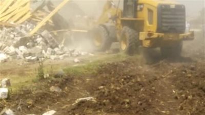 إزالة 30 حالة تعد على أرض زراعية بالواسطى 