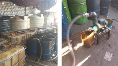 ضبط مخزن بداخله  25 ألف لتر مواد بترولية قبل طرحها بالسوق السوداء