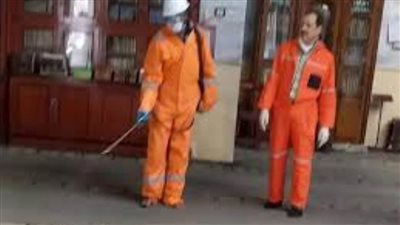 حملة تطهير وتعقيم بـ«القنطرة» غرب الإسماعيلية