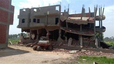 الجيزة تزيل فيلا مقامة على أراض زراعية وتطل على النيل