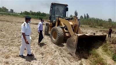 إزالة 16 حالة تعدٍ على أراضٍ زراعية وأملاك الدولة بالبحيرة