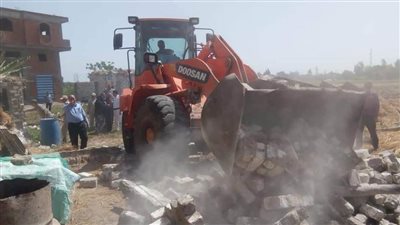 إزالة فورية للتعدي على الأراضي الزراعية بكفر الشيخ 