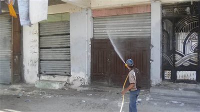 استمرار أعمال تطهير الشوارع والمنشآت بالبحيرة