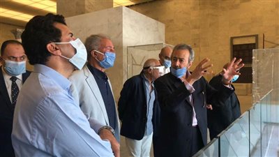 جولة لوزير الرياضة وحسن مصطفى بمتحف الحضارة 
