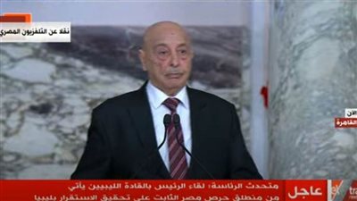 عقيلة صالح لليبيين: نحن الآن بصدد بناء الدولة