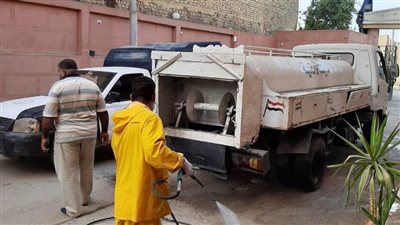 سوهاج: استمرار أعمال تطهير الشوارع والمدارس استعدادا لامتحانات الثانوية العامة