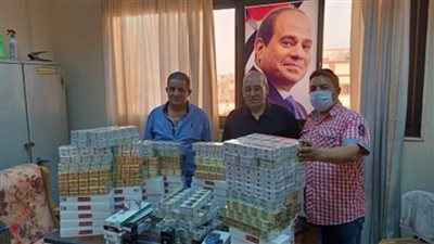  ضبط 9000 كمامة مجهولة المصدر في حملة ببني سويف