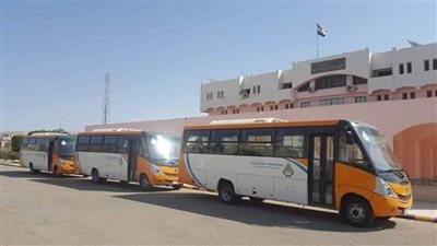 أتوبيسات لنقل طلاب الثانوية العامة بأسيوط الجديدة بالمجان طوال أيام الامتحانات