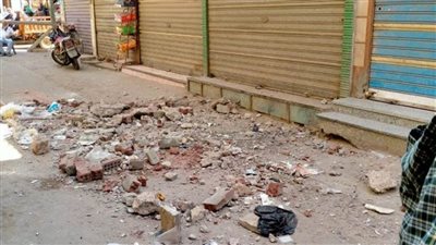 انهيار شرفة عقار بالمنصورة