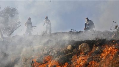 مستوطنون يحرقون أراض زراعية بنابلس والاحتلال يعتقل فلسطينيين بالقدس