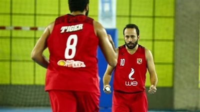 رجالة سلة الأهلى يخضعون لقياسات بدنية