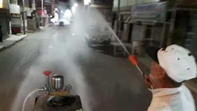 استكمال أعمال الرش والتعقيم بمركز التل الكبير بالإسماعيلية 