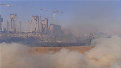 العراق.. حريق في منطقة مطار المثنى ببغداد