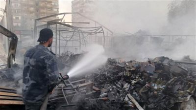 حريق هائل يتسبب بخسائر فادحة وسط العاصمة دمشق