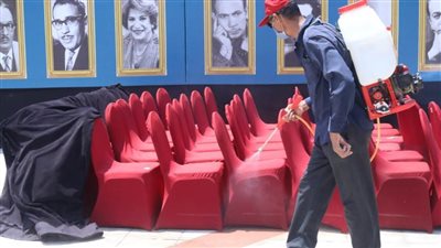 قطاع الإنتاج الثقافى يواصل تنفيذ إجراءات التعقيم