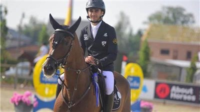 محمد طاهر يتوج بالميدالية الفضية في بطولة بلجيكا الدولية للفروسية