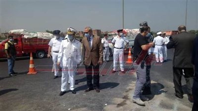 محافظ القليوبية ومدير الأمن ينتقلان لموقع حادث تصادم بالطريق الإقليمى ببنها