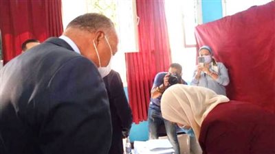 وزير الخارجية يدلى بصوته فى انتخابات مجلس الشيوخ