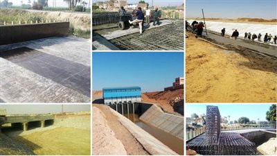 تبطين الترع.. يروي الأرض العطشانة