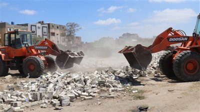 إزالة 21 حالة تعد على مساحة 8519 متراً ببلطيم في كفرالشيخ