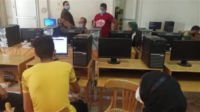 ٦ معامل لاستقبال طلاب الثانوية لتسجيل رغباتهم بجامعة حلوان