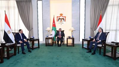  السيسي: سعدت باللقاء المثمر مع العاهل الأردني ورئيس وزراء العراق 