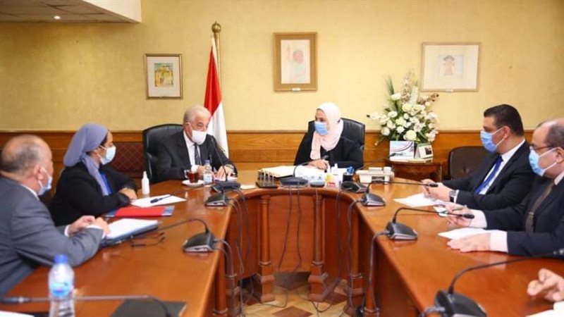 وزيرة التضامن خلال