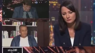 شاهد.. ضيف يهاجم  مذيعة 