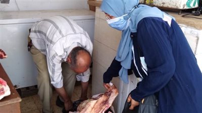 ضبط ٢٨١ كيلو لحوم فاسدة وإحالة ٤ محاضر للنيابة العامة بالدقهلية