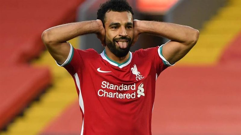 محمد صلاح يحتفل على