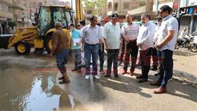 محافظ المنوفية يتابع انفجار خط مياه شبين الكوم 