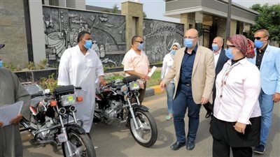 30 دراجة بخارية مجهزة لذوي الإعاقة ببنى سويف 