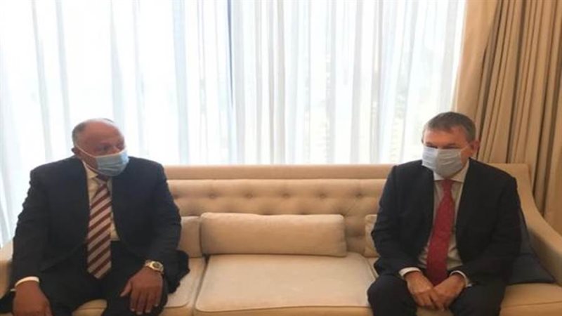 سامح شكرى خلال الاجتماع