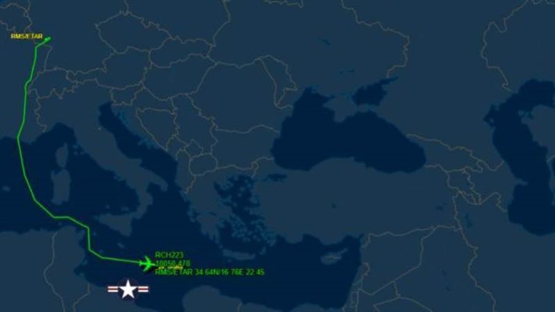 خريطة توضح مسار رحلة