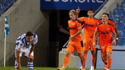 فالنسيا يفوز على ريال سوسييداد بهدف نظيف في الدوري الاسباني