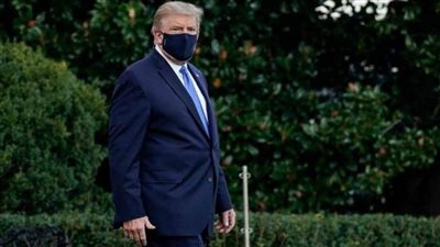 ترامب فى أول تغريدة بعد نقله للمستشفى ..