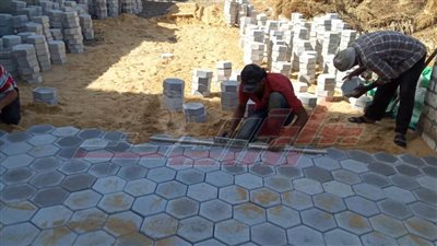  كفر الشيخ ترصف الشوارع ووضع الإنترلوك وإزالة الإشغالات