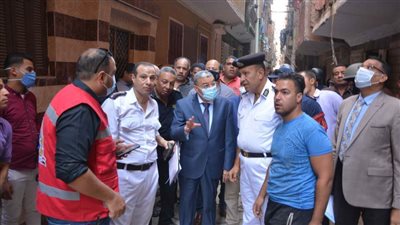 خروج جميع المصابين في حادث انهيار ٦ منازل بالمنيا
