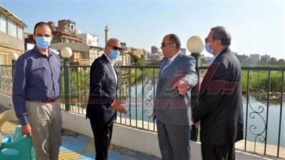 محافظ القليوبية ومدير الأمن يتفقدان أعمال إنشاء ممشى نيل بنها