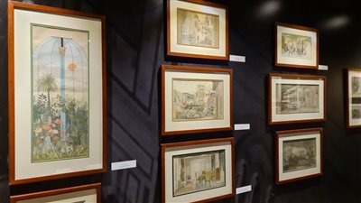 افتتاح معرض مصمم المناظر أنسي أبو سيف في مهرجان الجونة السينمائي